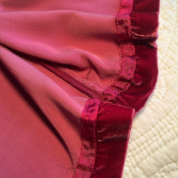 Silk Blend Velvety Wrap Jacket Women Medium Beaded Top Vintage Fairy Core Retro - Picture 16 of 17